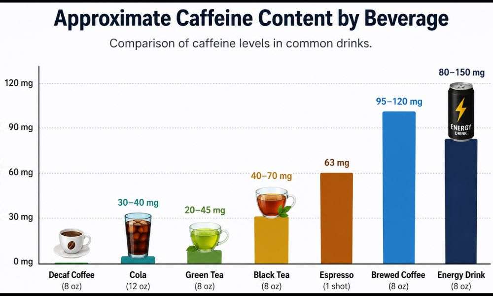 Can Caffeine Trigger Panic Attacks, Caffeine content in popular drinks