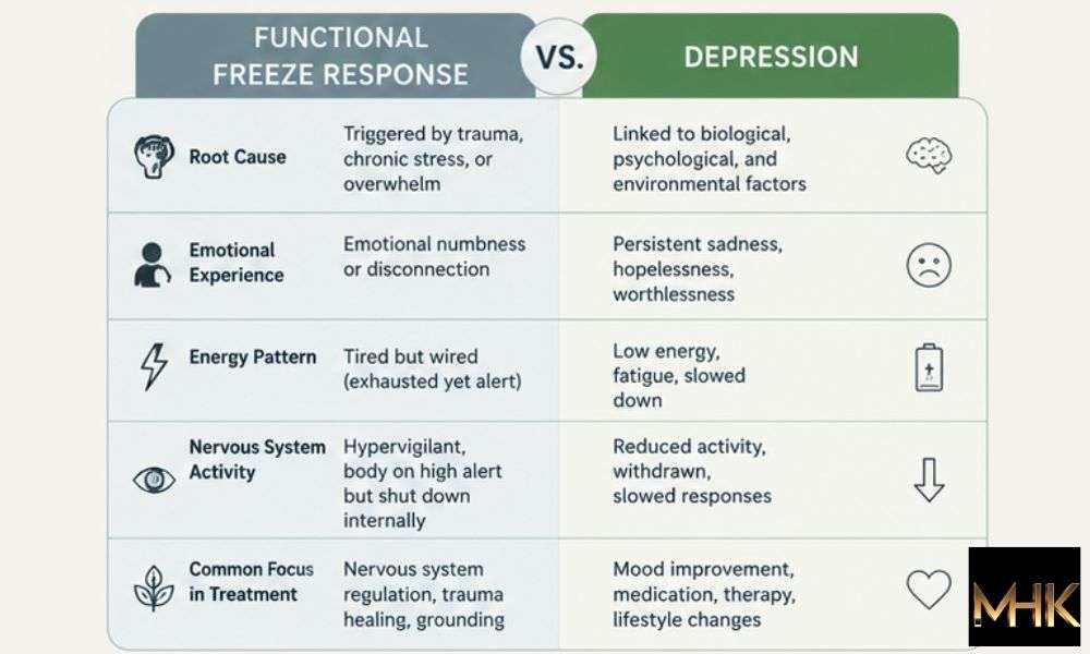 Functional Freeze Response vs Depression